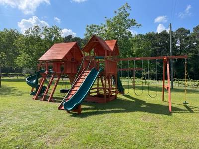 woodplay playsets playhouse space saver swing set with monkey bars columbus ohio